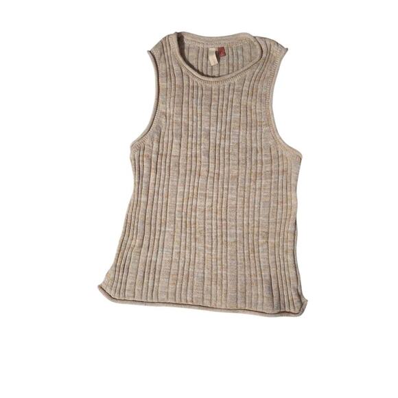 Pilcro Tops - Pilcro Womens Ribbed Sweater Vest Size M Beige Popover